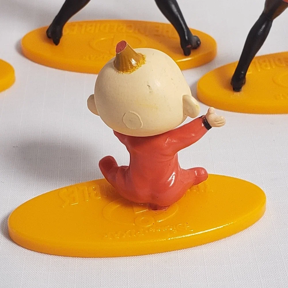 Lot (5) Disney Pixar Incredibles Family Mini Figures Cake Toppers 1.5